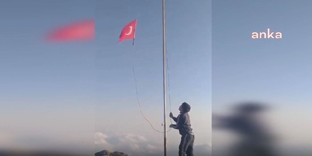 11 Yaşındaki Tarık 2099 metreyi aşıp Türk Bayrağı’nı yeniledi